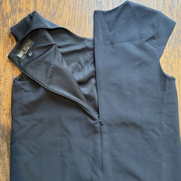 Marc Bouwer Dress Black Knee Length Shift Cap Sleeve Womens Size Large - Picture 5 of 11